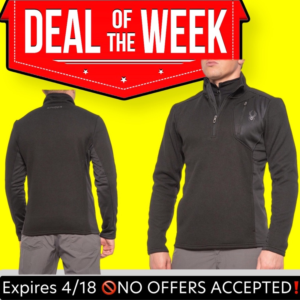 🔥🆕🕷Spyder Raider Sweater Fleece Shirt black size small